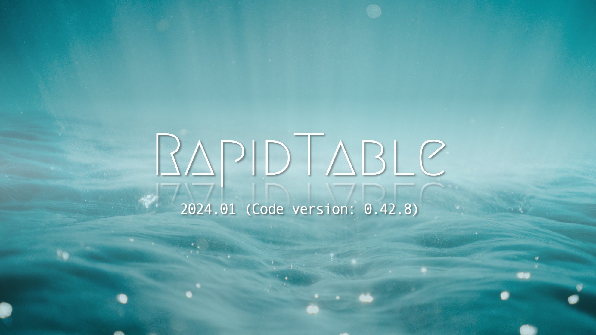 RapidTable 2024.01 をリリース