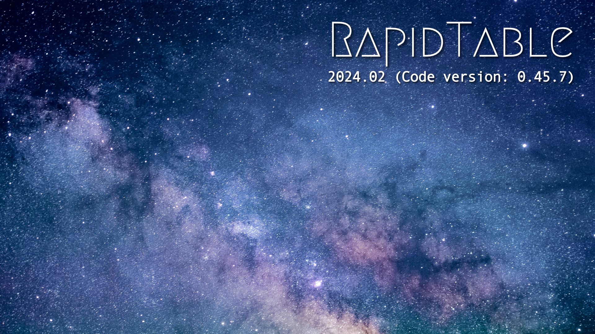 RapidTable 2024.02 をリリース