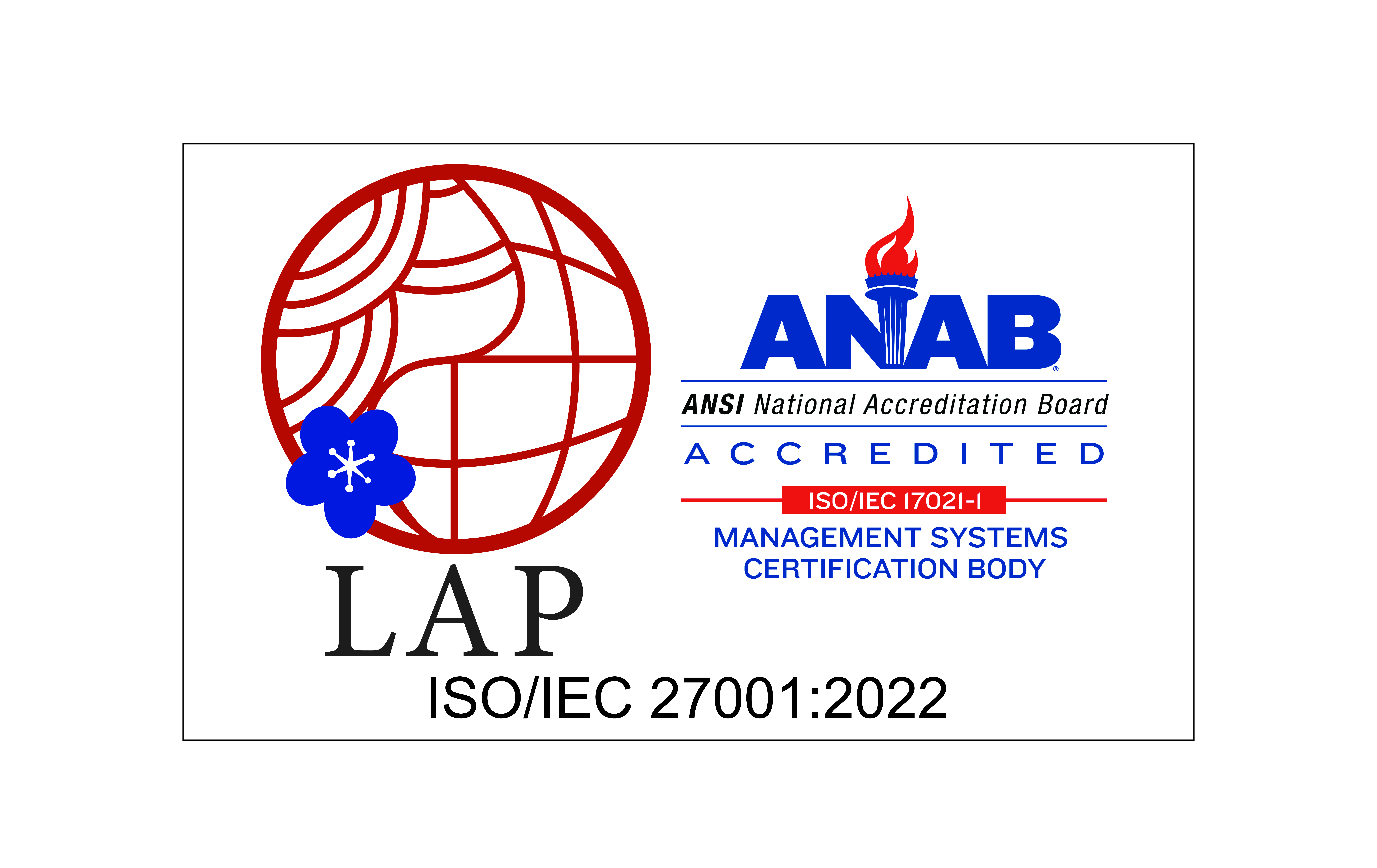 適用規格 ISO/IEC 27001:2022 認証マーク